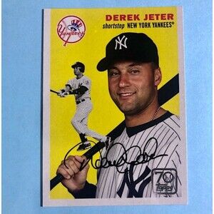 2021 Topps 70 years ,NY Yankees, Derek Jeter 1954-style Card #70YT-4 FREE Ship